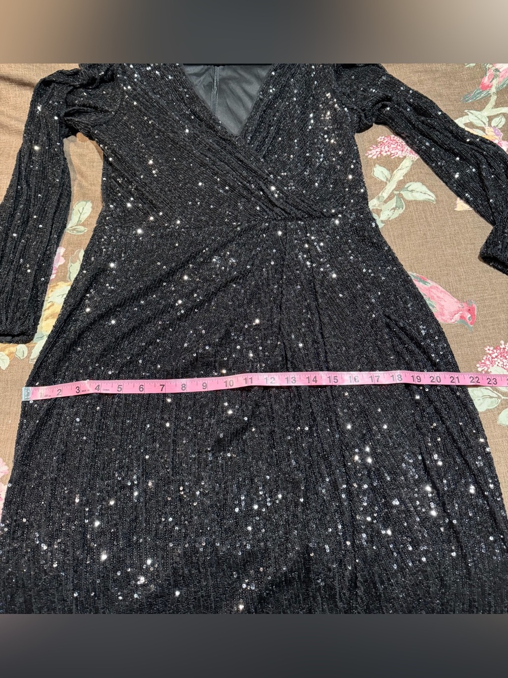 Xscape Elegant Black Sequin Dress - Picture 10 of 10